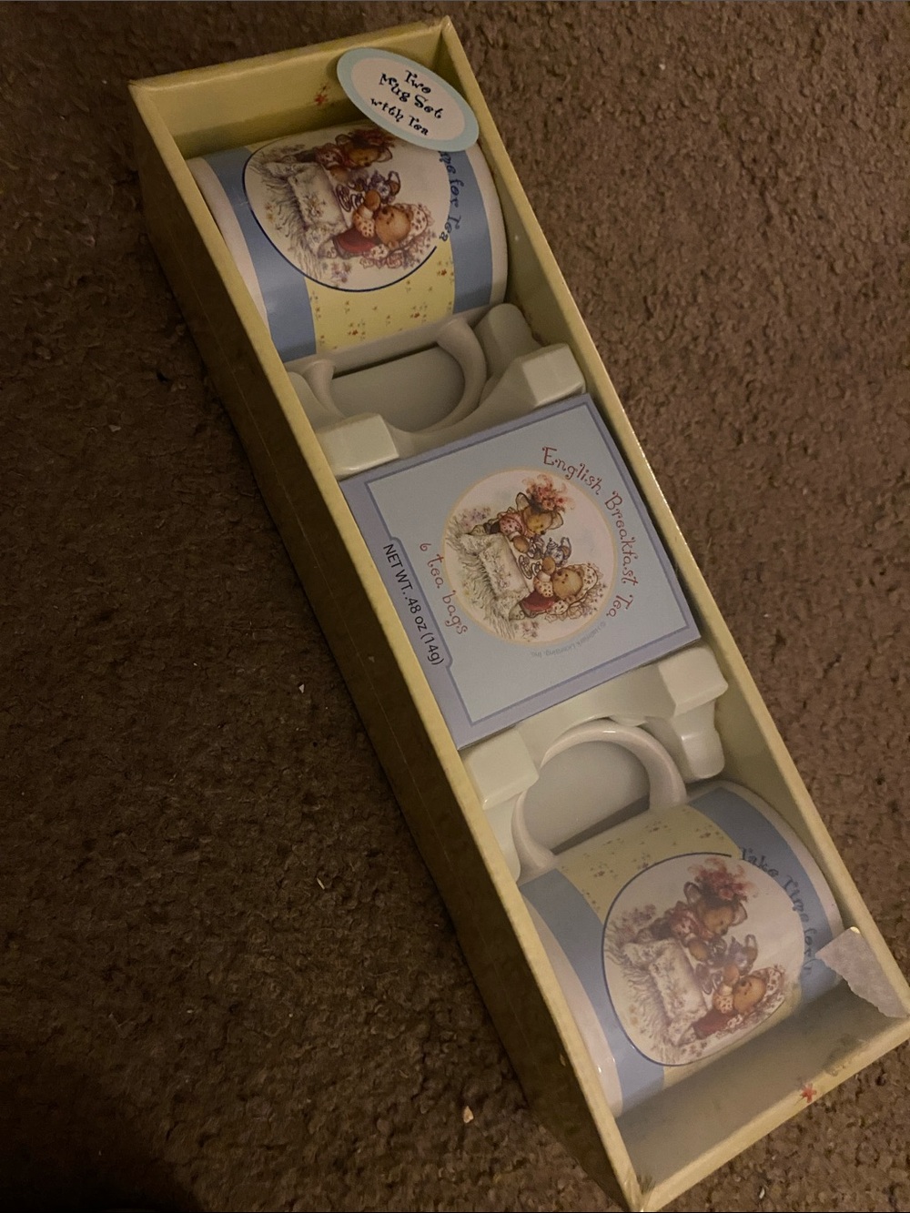 Mary’s Bears Two Tea Cup Set with Tea Bags.